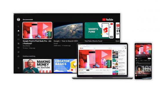 YouTubeが操作性を強化。新ダークテーマやアンビエントモードを追加