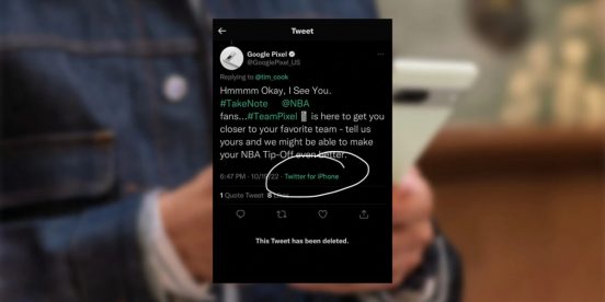 グーグルのPixel宣伝チーム、アップルCEOにiPhoneからツイートしてしまう
