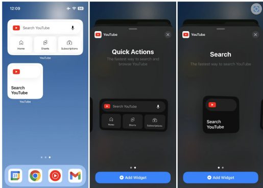 iPhone／iPadのホーム画面からすぐYouTube動画を探せる！ 新たなウィジェットが提供開始