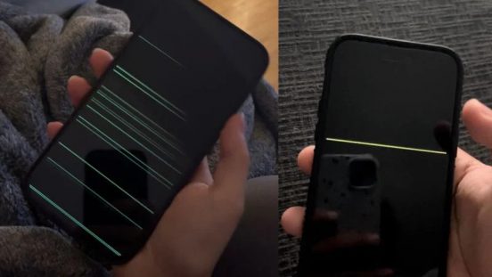 一部iPhone 14 Proユーザーから「画面に横線が点滅する」との報告あり。後日アップデートで修正かも