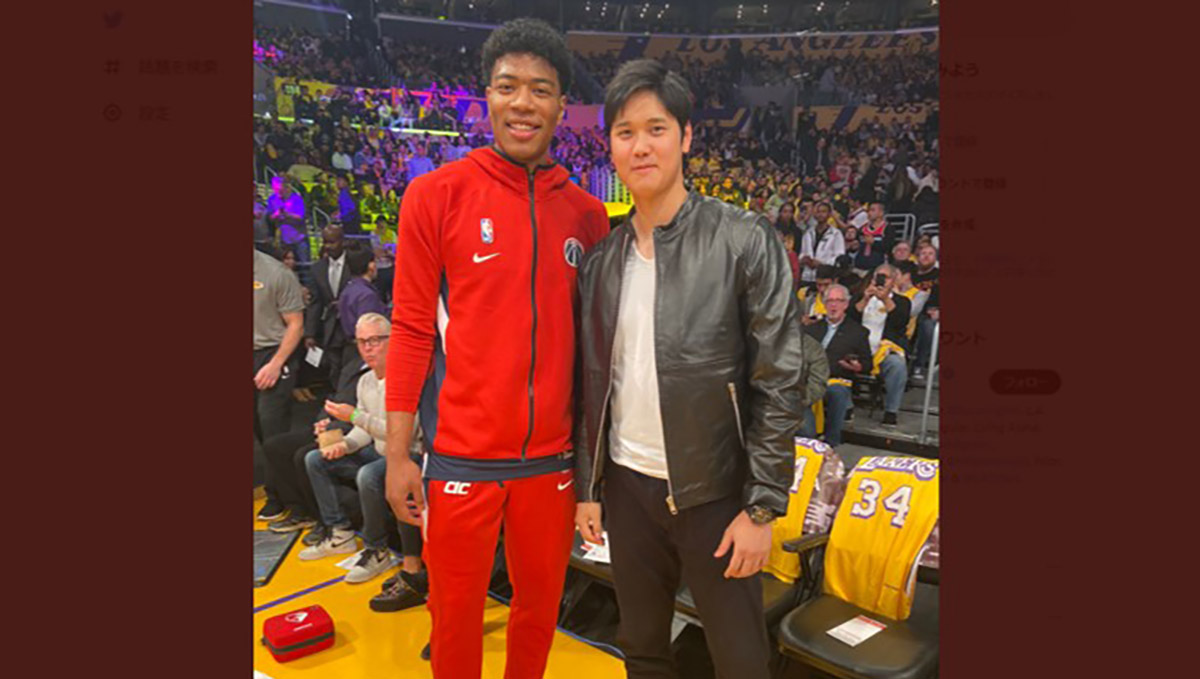 大谷翔平と八村 塁。南カリフォルニアで活躍する2人のアスリートが奇跡の2ショット！