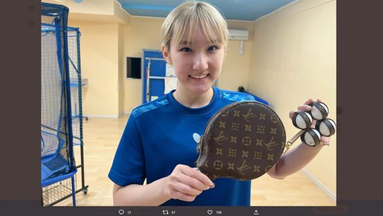 女子プロ卓球“カトミユ”の新たな武器は、ヴィトンの卓球セット!?