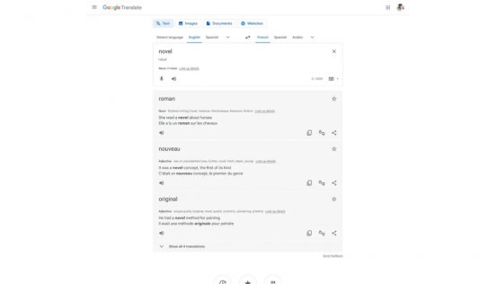 英語学習に最適？ Google 翻訳で複数候補が表示されます