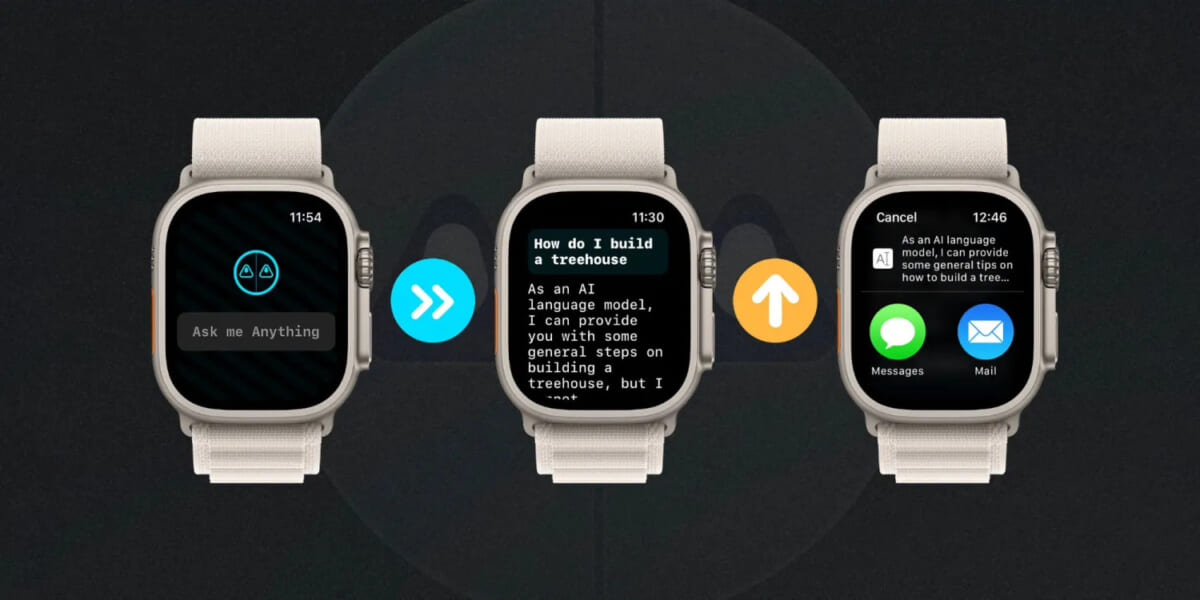 手首からChatGPTに質問できる！ Apple Watchアプリ「watchGPT」登場