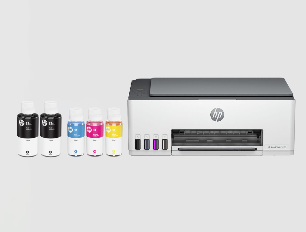 大容量インクタンク搭載、低ランニングコストで使える！ HP「HP Smart Tank 5105／5106」発売
