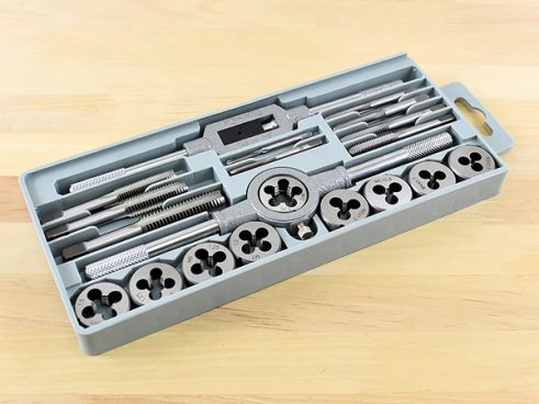 【モノタロウ】ねじ切り加工やネジ山修正に使える「タップ・ダイス」！ 主要サイズとハンドルが付いたお得な20セット