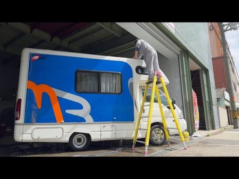 本当に中古車？ クーピーさんの10年落ちキャブコンがガラスコーティングで大変身！
