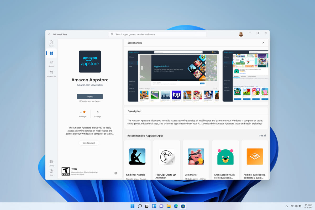 マイクロソフトが門戸を開放！「Windows 11」で使えるAndroidアプリを増やせ