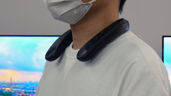 シャープ立体音響に力を入れたネックスピーカー「AN-SX8」などを発表