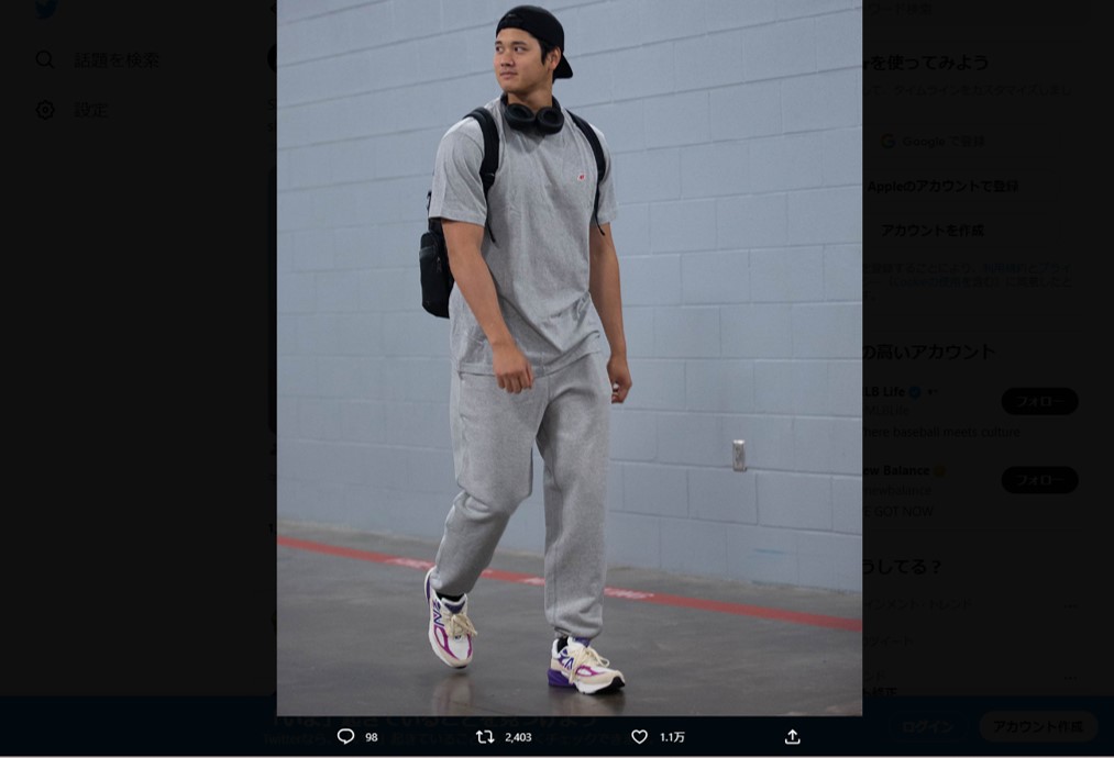 大谷翔平が着用していた“お洒落なスニーカー”に米注目！「ニューバランスの未発売シューズでテキサス入り」