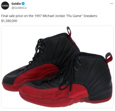 伝説の「FLU GAME」から26年。ジョーダン着用のシューズが約2億円で高額落札！