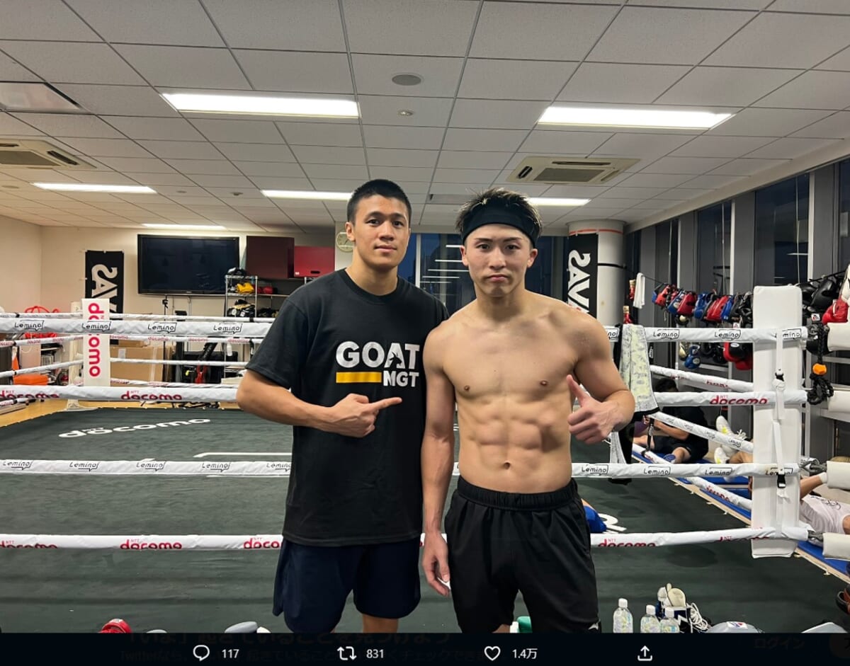 井上尚弥、注目のフルトン戦まで残り1か月。Sバンタム級初戦へ向けて進化した“筋肉美”に反響