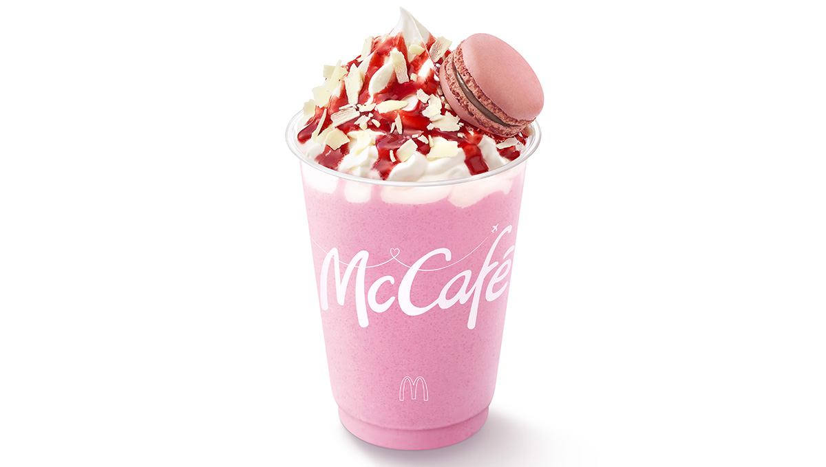 マクドナルドの期間限定フラッペ「ホワイトチョコストロベリーフラッペ」登場！