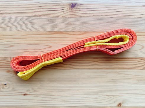 【モノタロウ】引張強度・伸びに強いスリング！ 傷を避けたい重量物を運ぶ時に持っておきたい「ポリエステルスリング 両端アイ形」