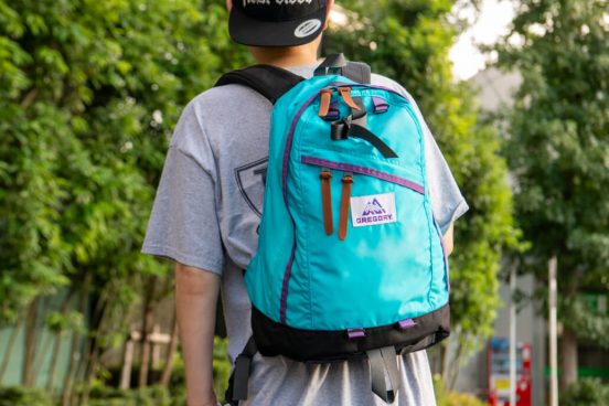 「グレゴリー×ビームス ボーイ」ヴィンテージシリーズのデイパック！ターコイズブルーとパープルの配色がいい感じ