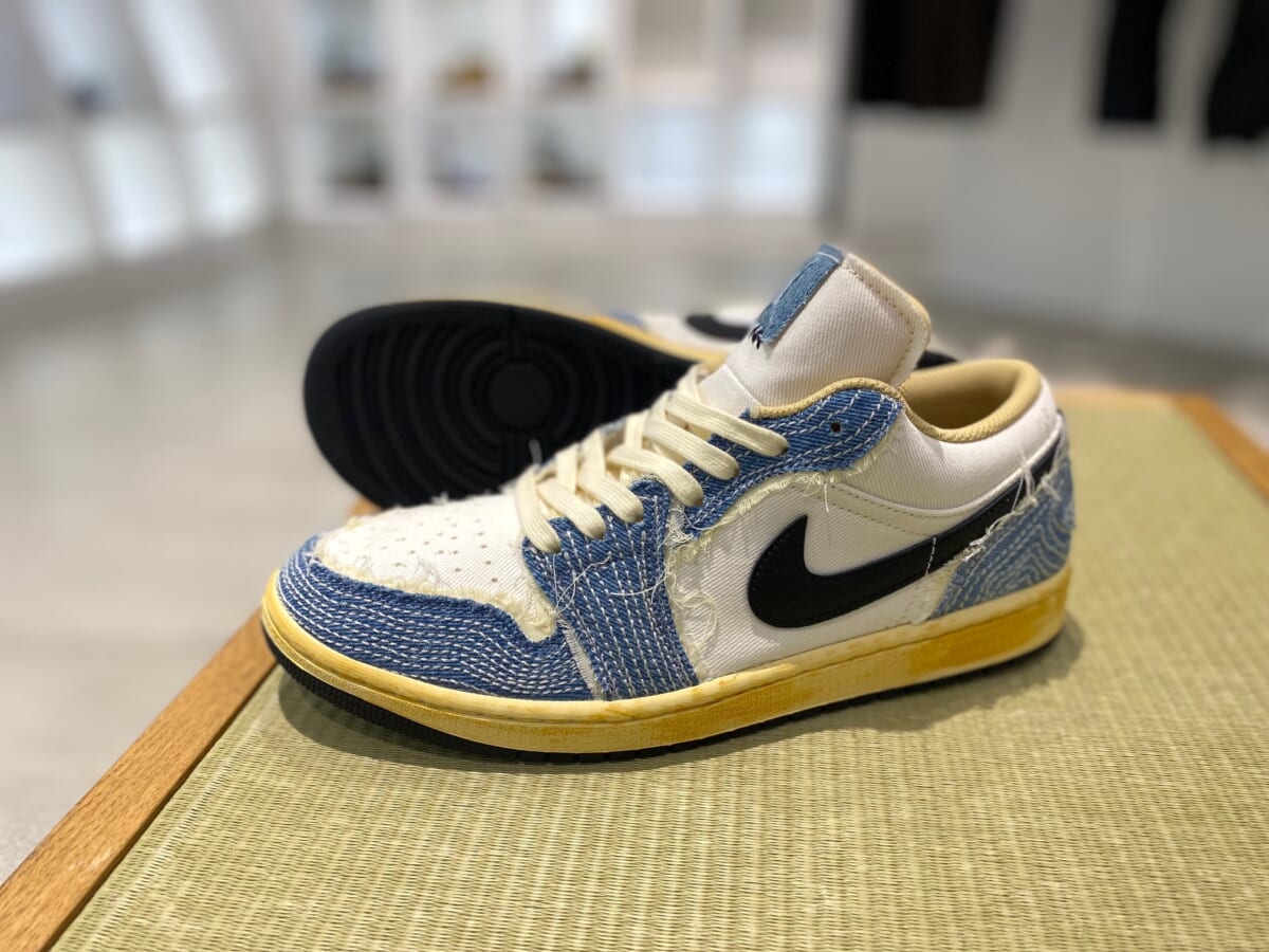 ★NIKE★ヴィンテージ風に仕上げた刺し子デニムAJ1★ ☆NIKE☆ヴィンテージ風に仕上げた刺し子デニムAJ1☆ (Nike