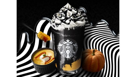 スターバックスから真っ黒に覆われた「Booooo フラペチーノ」＆「ハロウィンチョコレートケーキ」が販売中