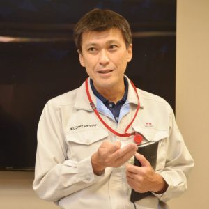 押田明成代表取締役社長。富士御殿場蒸溜所の工場長も兼任しています