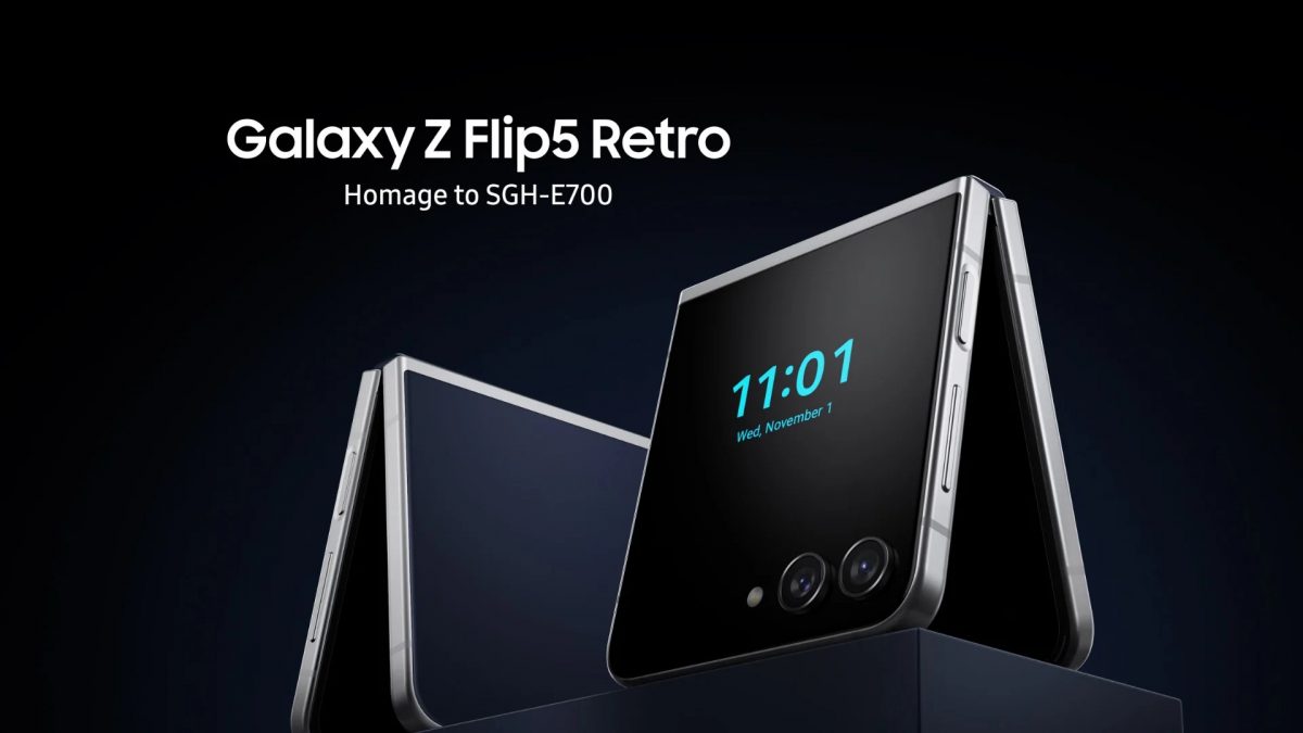 サムスン、限定モデル「Galaxy Z Flip5 Retro」を正式発表！ ブルーとシルバーのレトロな色合い