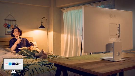PCなしでNetflixなどの動画視聴が可能なLGディスプレイ登場、Makuakeで販売中