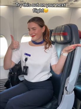飛行機の座席にある「秘密のボタン」を知ってる？ 人生が変わるらしい…