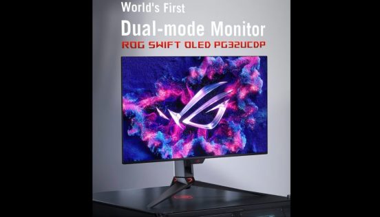 世界初のデュアルモード機能搭載！ ASUSのゲーミングモニタ「ROG SWIFT PG32UCDP OLED」CESでお披露目か