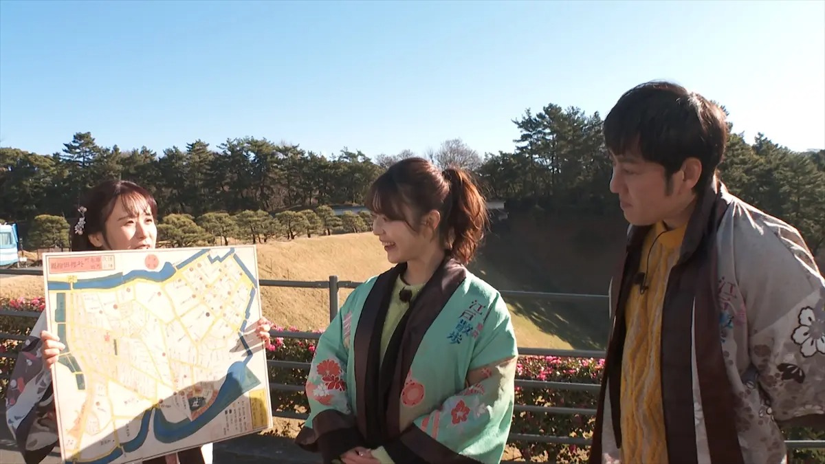 乃木坂46・阪口珠美＆ロバート・山本博が古地図を見ながら甲州街道を歴史散策『ぐるり東京 江戸散歩』