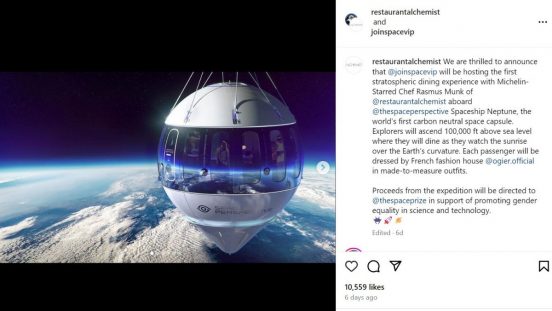 ミシュランシェフの料理、宇宙まで食べに行く時代が到来！