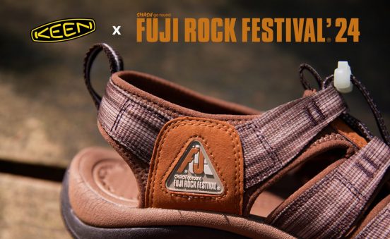 フジロック’24×KEENコラボレーション第5弾！脱ぎ履きの多いキャンプサイトも快適なサンダル