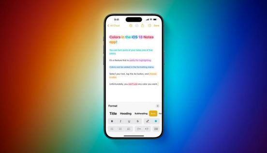蛍光ペンっぽい？ iOS 18の「メモ」、テキストに5色追加