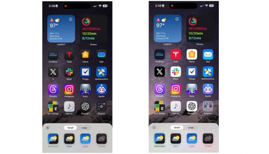 「iOS 18」、サードパーティーアプリのアイコンもダークモードになる！