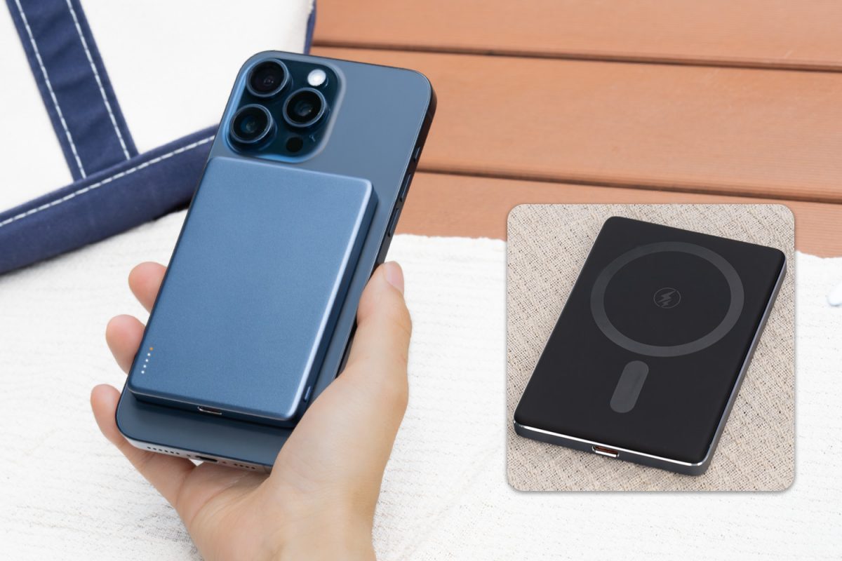 極薄の9.6mm！マグネットで固定するだけで充電できるモバイルバッテリー「OWL-LPBMG5002シリーズ」発売