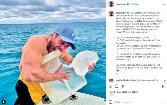 サメの食生活を実験した英男性、1日で体重は何キロ増えた？