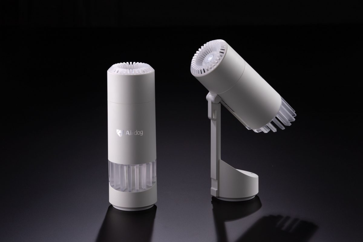 静音モード追加で就寝時にも使いやすく。ペットボトルサイズの空気清浄機「Airdog mini」