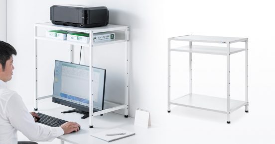 モニター上を有効活用！ サンワサプライの机上ラック「MR-70W」