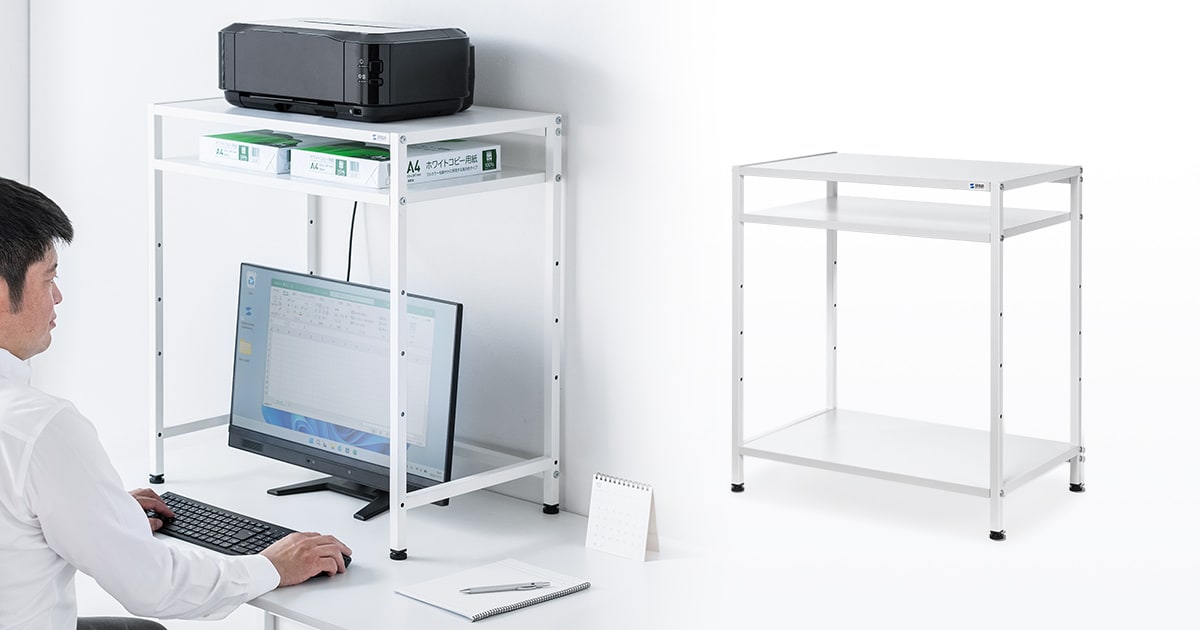 モニター上を有効活用！ サンワサプライの机上ラック「MR-70W」