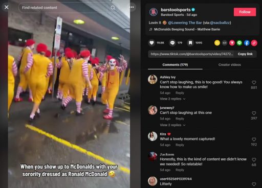 100人のドナルド・マクドナルドが豪の店に侵入!? スマイルの理由は…