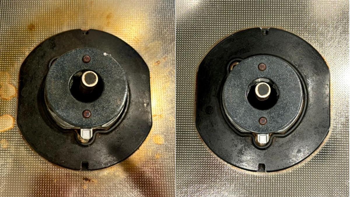 ダイソーの神スポンジで溜まった油汚れはどうなった？ レンジ掃除のビフォーアフターを公開！