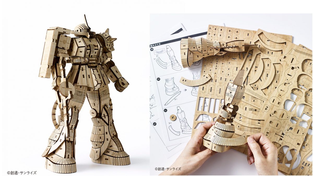 見せてもらおうか「竹製」モビルスーツの実力とやらを！ 全358ピース「シャア専用ザクII」立体パズル