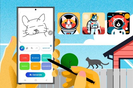 Galaxyの「スケッチアシスト」、AIのデザインを調節する新機能を導入！