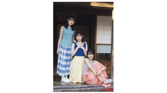 STU48石田千穂・曽川咲葵・中村舞、ぴったりニットで美素肌披露