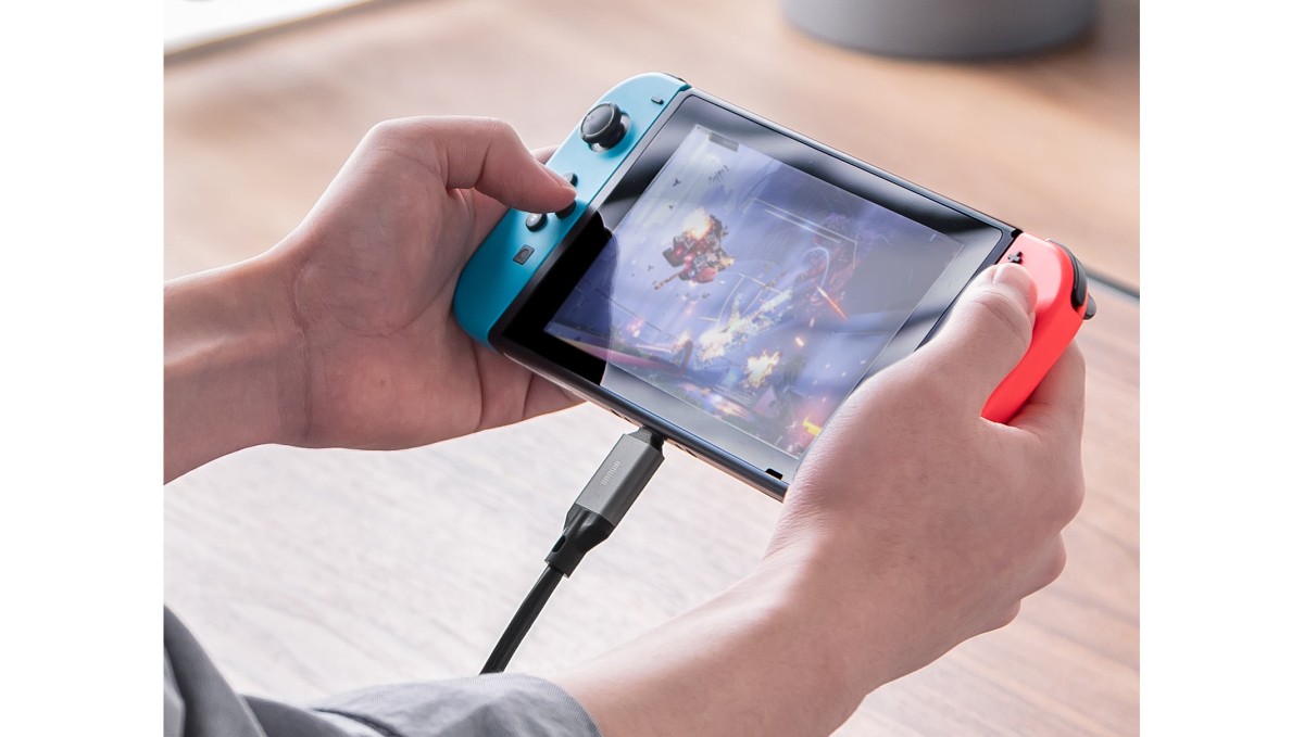 LAN端子のないスマホやゲーム機でも安定したネット通信ができるUSB C to LAN変換ケーブル