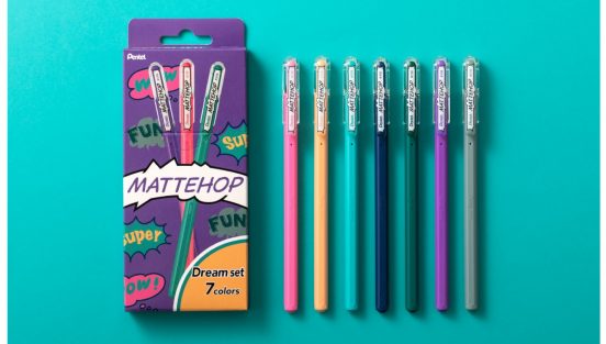デコ系ボールペンのぺんてる「マットホップ」にドリーミーな中間色7色が追加