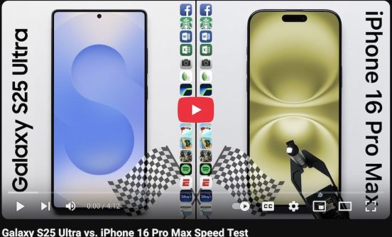 「Galaxy S25 Ultra」と「iPhone 16 Pro Max」が恒例のスピード対決！ 圧勝したのは…