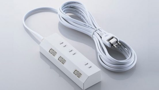 スイッチが斜めだから使いやすい！ 個別スイッチ付き3個口電源タップ「T-IS01M-23WH」