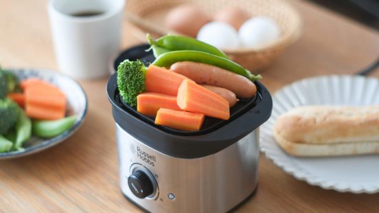 せいろの代わりに、わが家はこれ。火加減を気にしなくていい「ミニスチーマー」で忙しい朝も蒸し料理を食す
