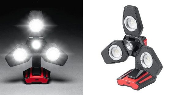 【電源不要】3500ルーメンの明るさを誇るLED投光器！3WAY設置OK、USB給電もできて防災用品にも