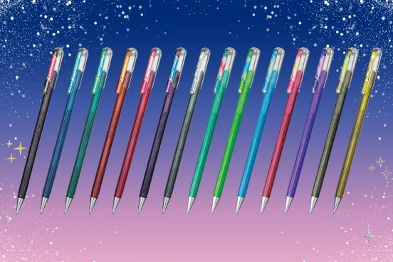 普段のノートが華やかに変わる！ ぺんてるのグリッター入りボールペン「デュアルメタリック」が定番化