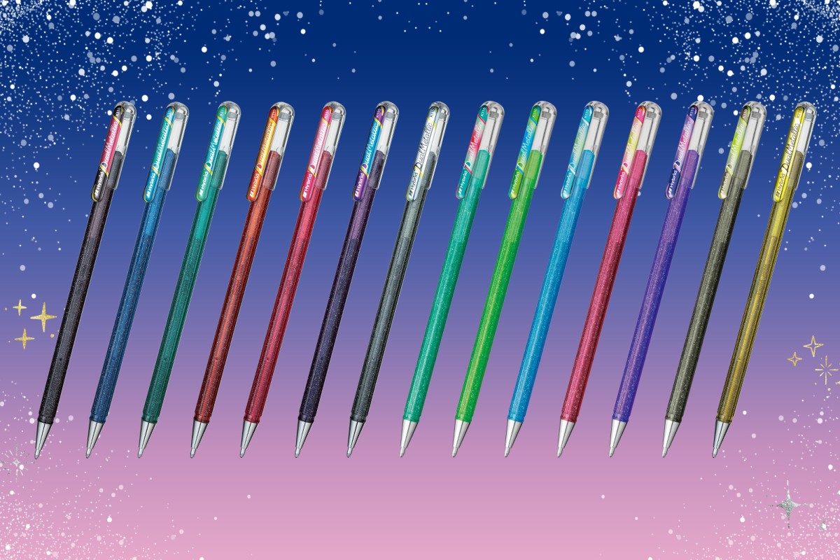 普段のノートが華やかに変わる！ ぺんてるのグリッター入りボールペン「デュアルメタリック」が定番化