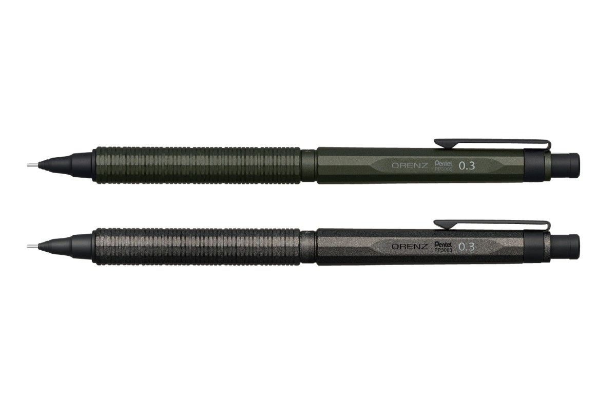 ぺんてるの高級シャープペン「オレンズネロ」に限定セット登場！ 限定カラー＆金属製替芯ケース付属
